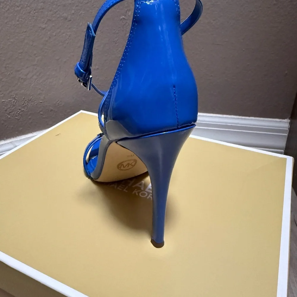 Michael Kors Vibrant Blue Strappy Heels - Picture 5 of 6